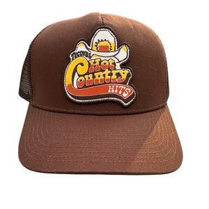 Tecovas Hot Country Hits Truckers Hat NWT Brown Yellow